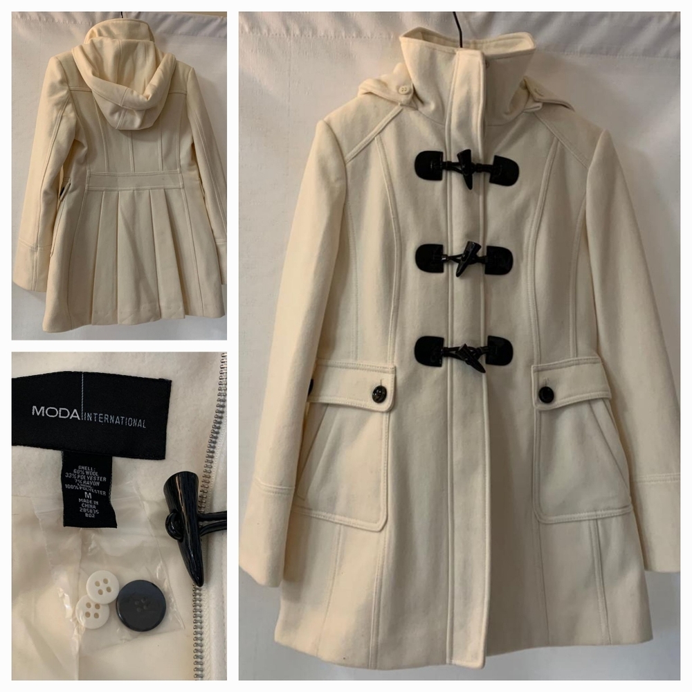 NEW Sz Medium Moda International Women's Peacoat (AF)
